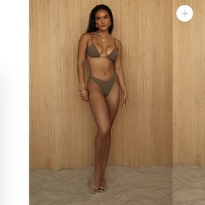 JLUXLABEL olive swimsuit. Never worn. NWT.